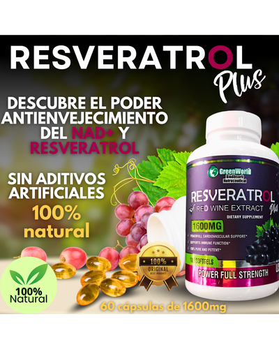 RESVERATROL x 100 Cápsulas 💊 | Juventud y potencia pura 🔥