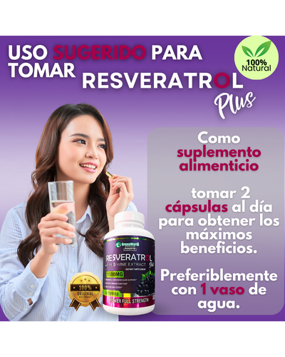 RESVERATROL x 100 Cápsulas 💊 | Juventud y potencia pura 🔥